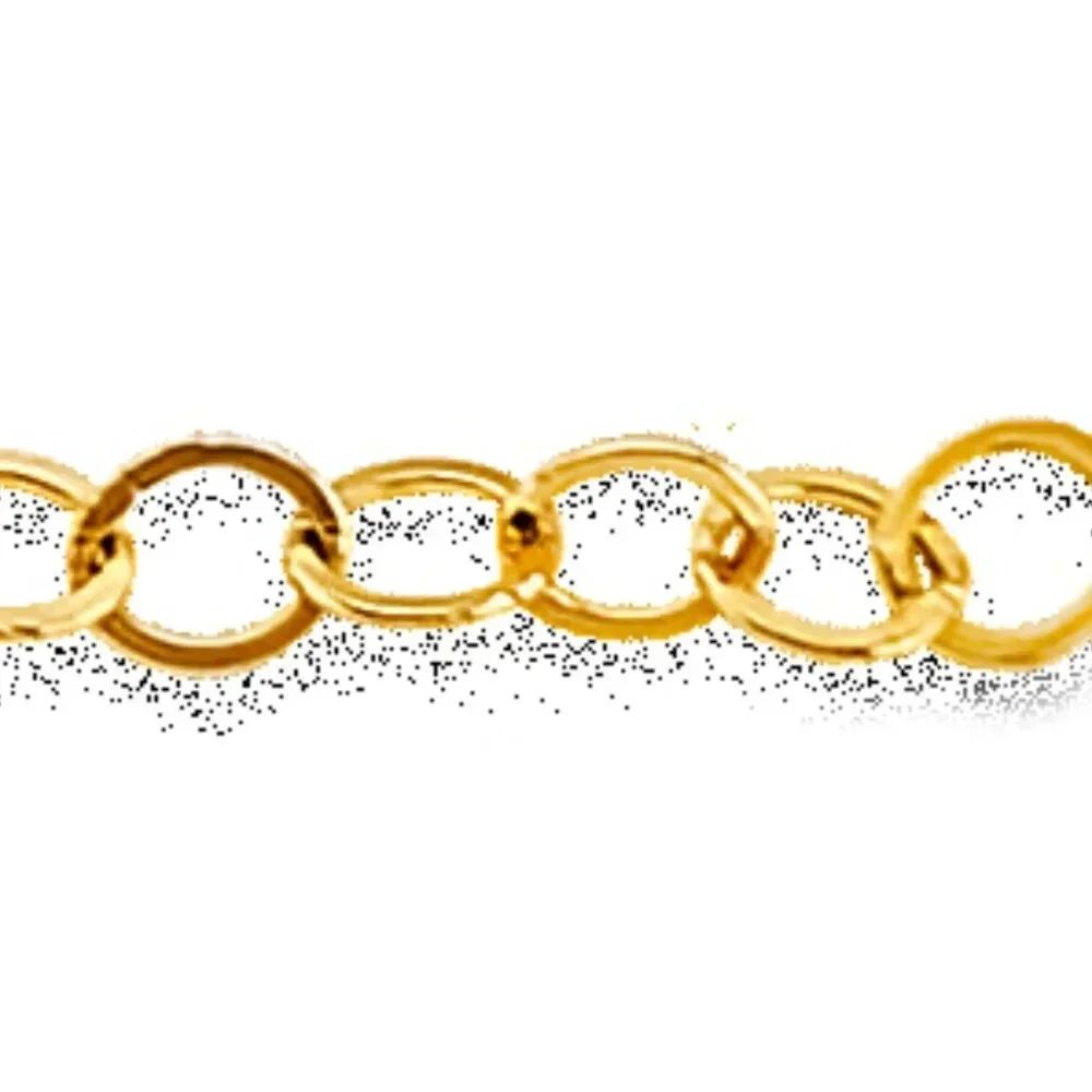 KIDS GIRLS 14K 3 COLOR GOLD FLOWER BALL Bracelet 5